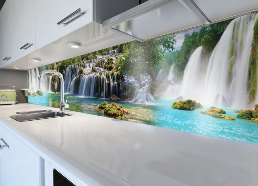 Кухонный фартук водопад