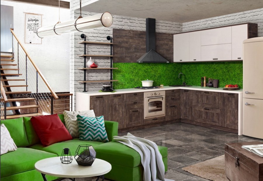 Кухни салатовые