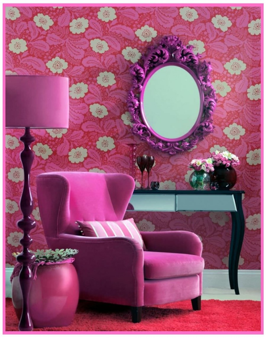 Розовый цвет в интерьере