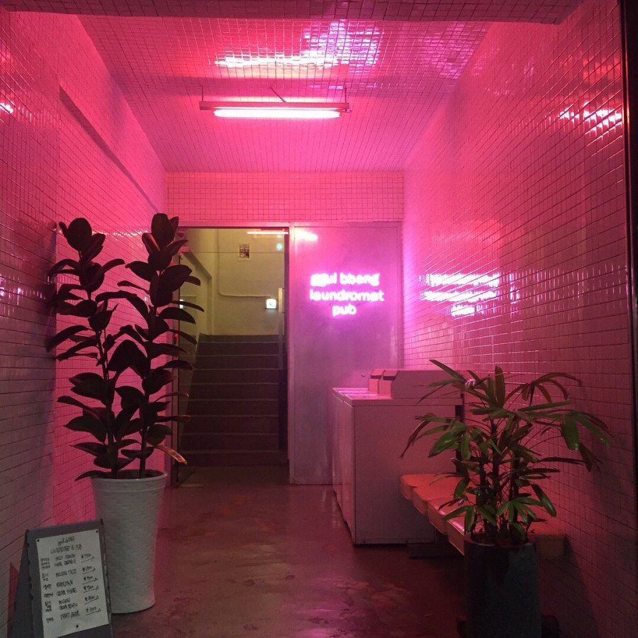 Комнаты из пинтереста неон с растениями