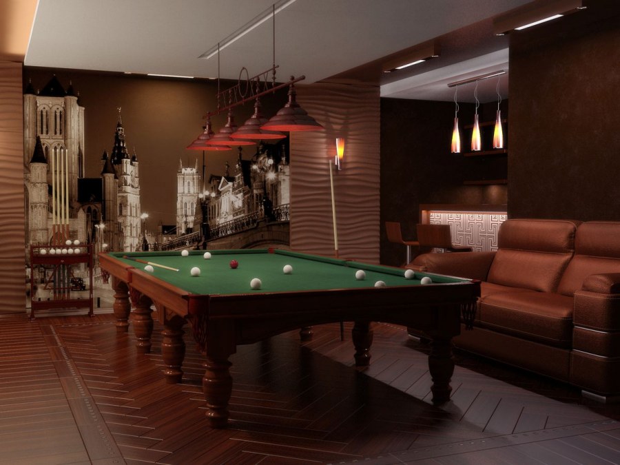Бильярдная в современном стиле
