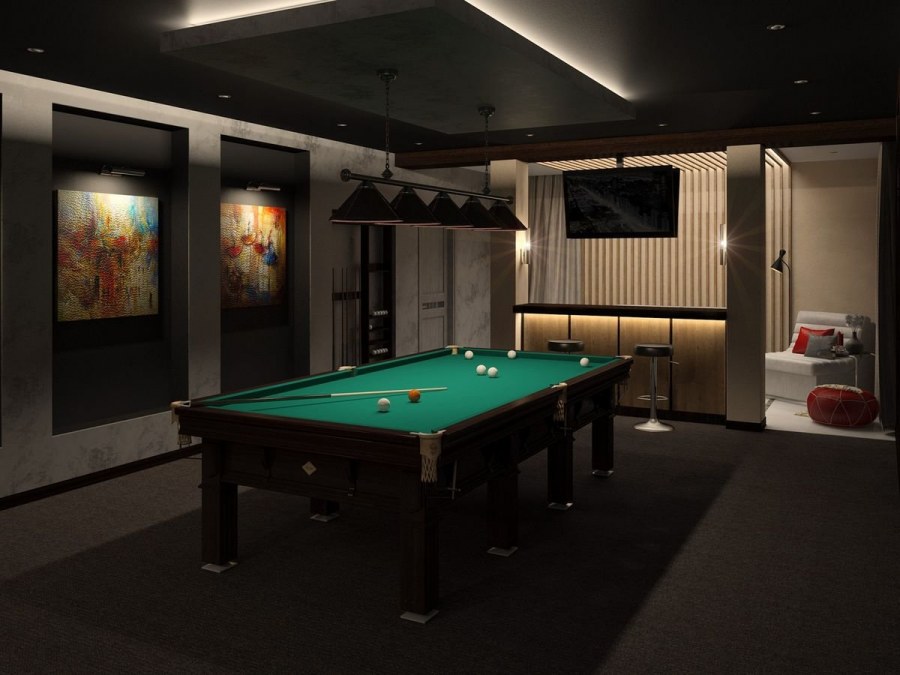 Бильярдная в современном стиле