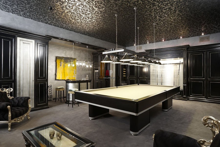 Бильярдная в стиле арт деко