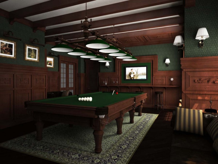 Бильярдная интерьер