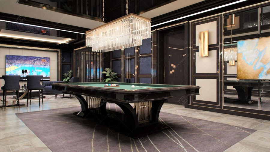 Интерьер бильярдной современной