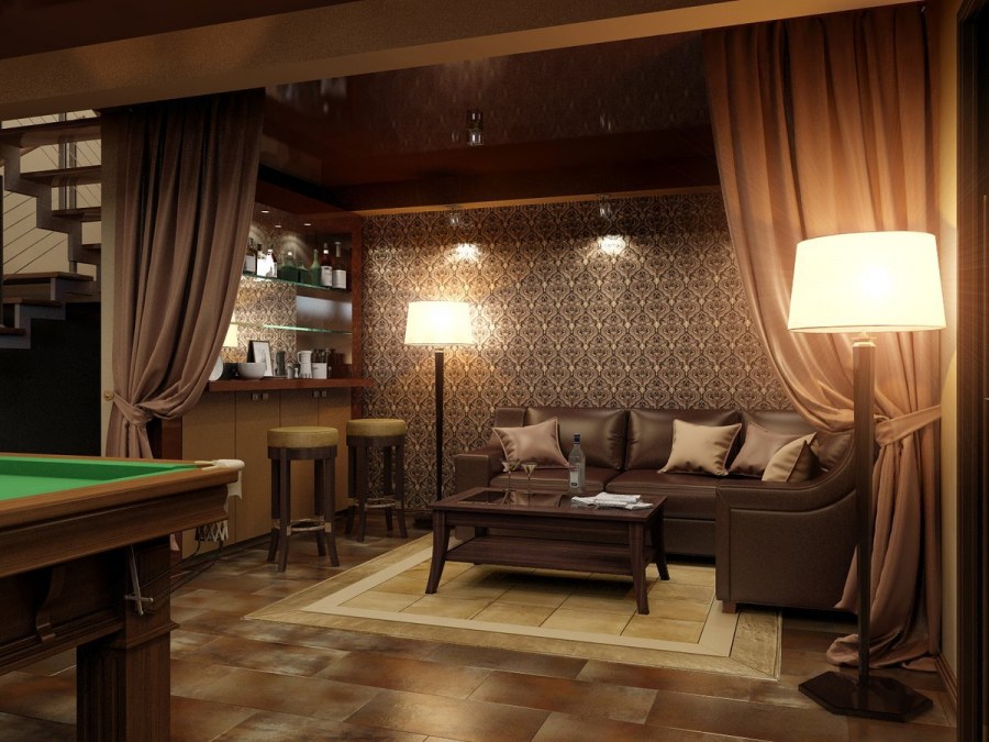 Интерьер бильярдной