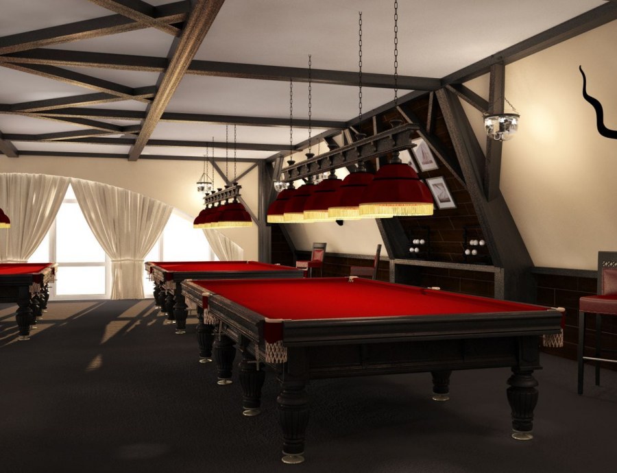 Бильярдная в стиле лофт