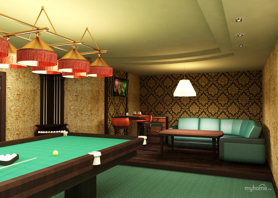 Бильярдный зал интерьер klub