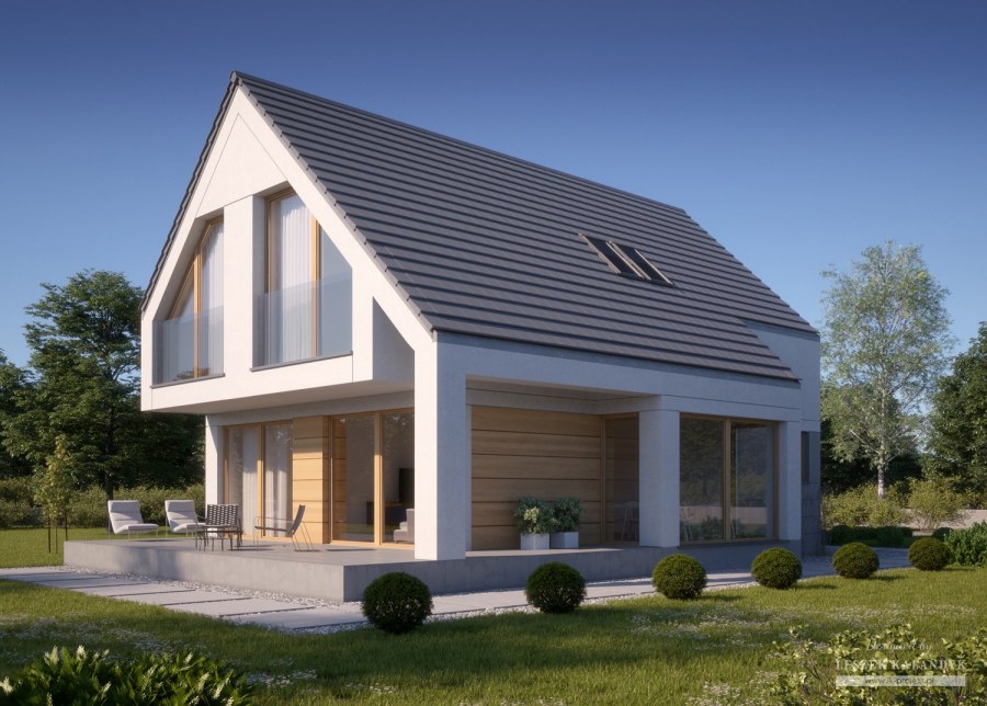 Дачный дом с лофтом проект