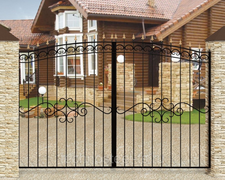 Кованые ворота Ишеева