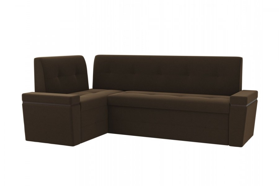 Кухонный диван Деметра эко-кожа черный