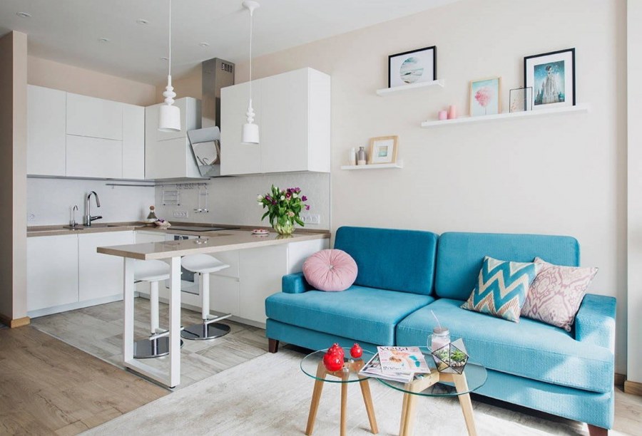 Ikea кухня гостинная 14 кв м