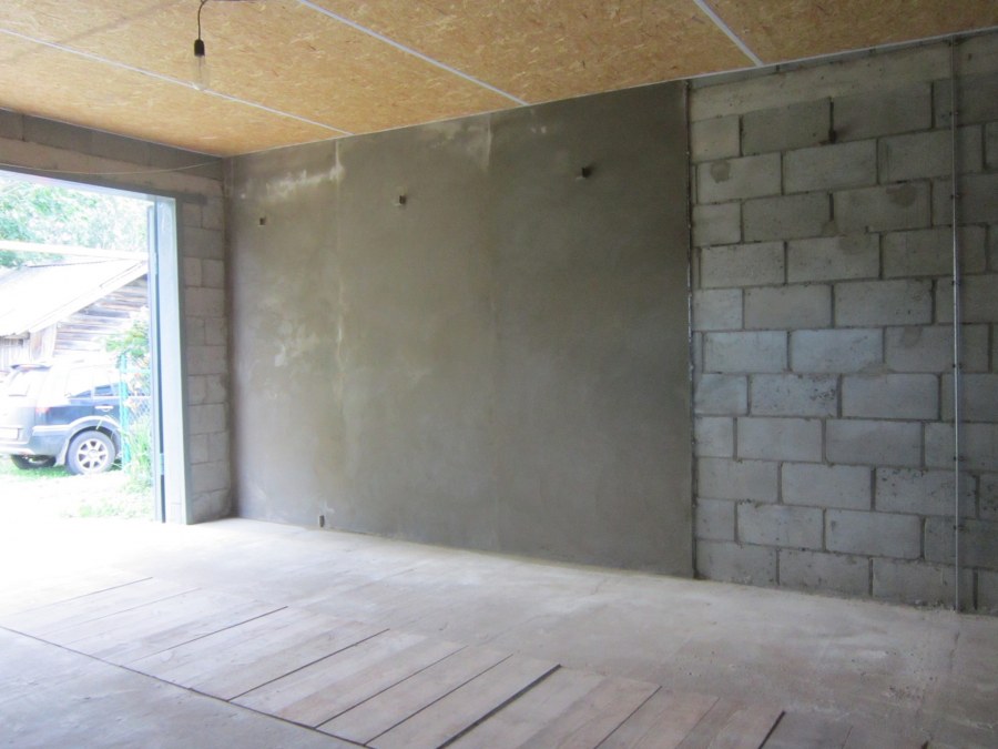 Отделка стен в гараже