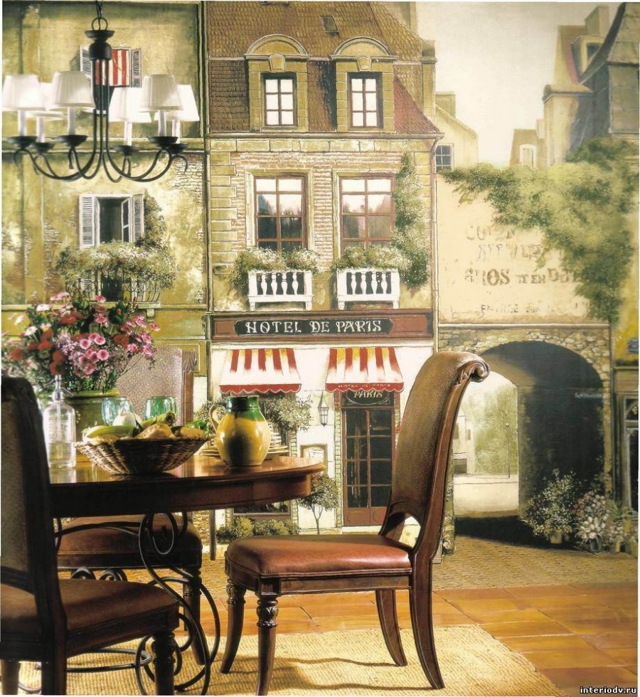 Фотообои для стены кухни