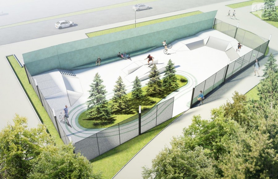 Бетонный скейтпарк проект