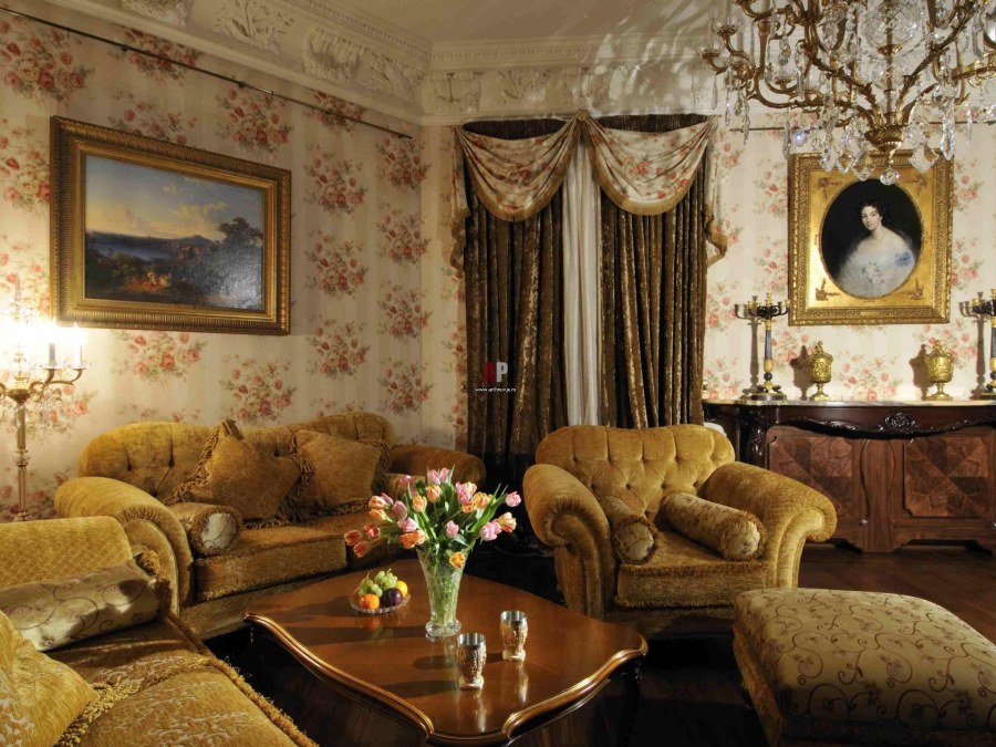 Фреска для гостиной в классическом стиле фото