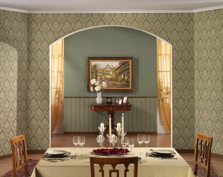 Текстильные обои в интерьере