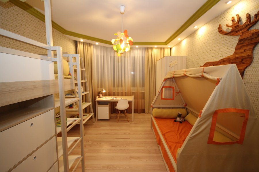 Детская комната нестандартной формы