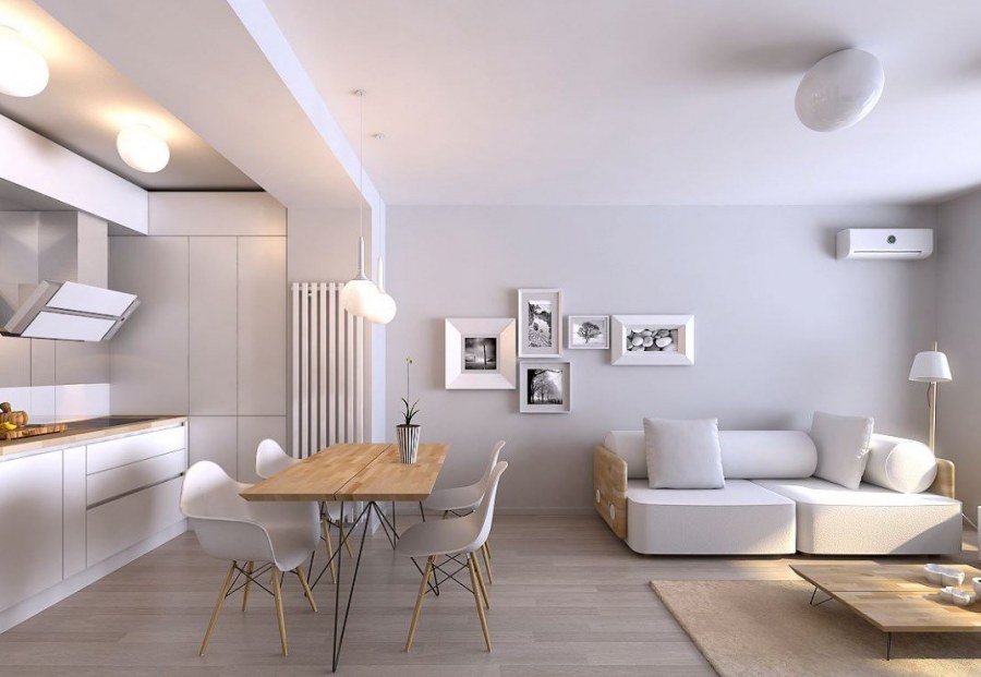 Современный светлый интерьер