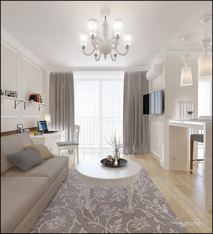 Гостиные в светлых тонах