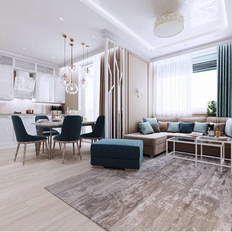 Стильная квартира в светлых тонах