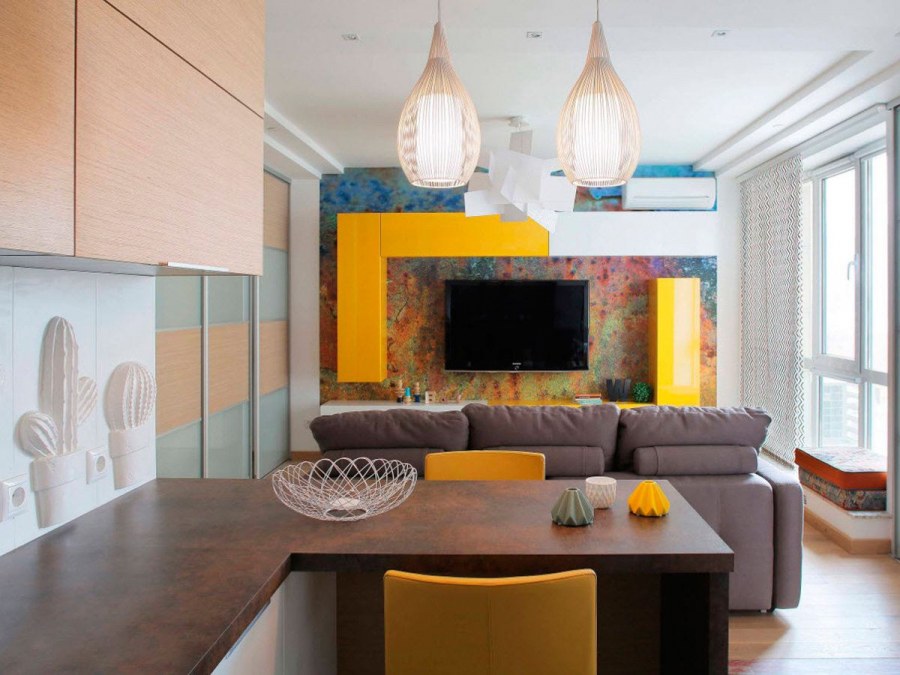 Необычные планировки кухни гостиной