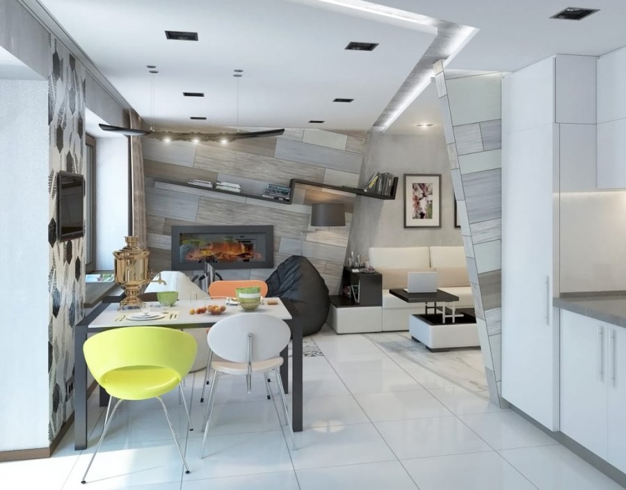 Необычные планировки кухни гостиной