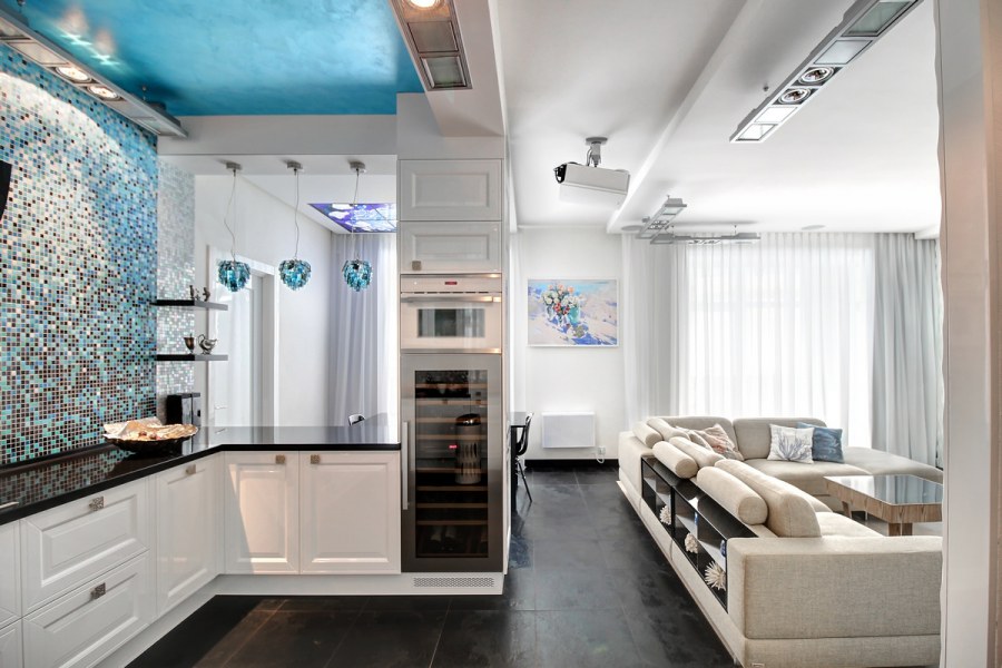 Молодежная кухня гостиная