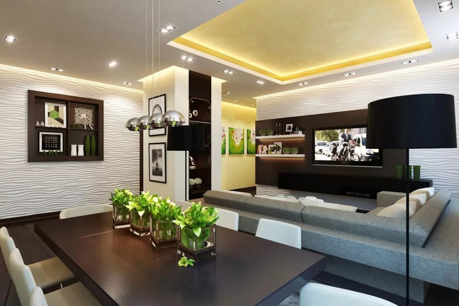 Кухня-гостиная в современном стиле