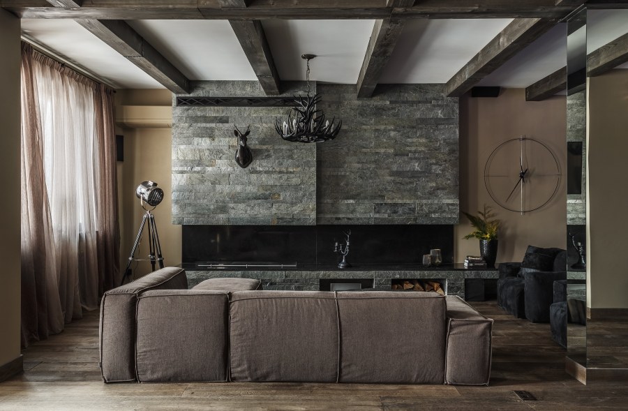 Гостиная брутализм
