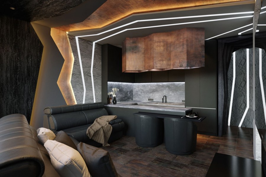 Брутализм в интерьере