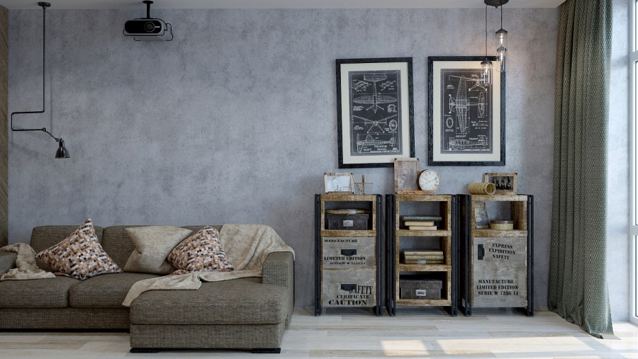 Гостиная брутализм