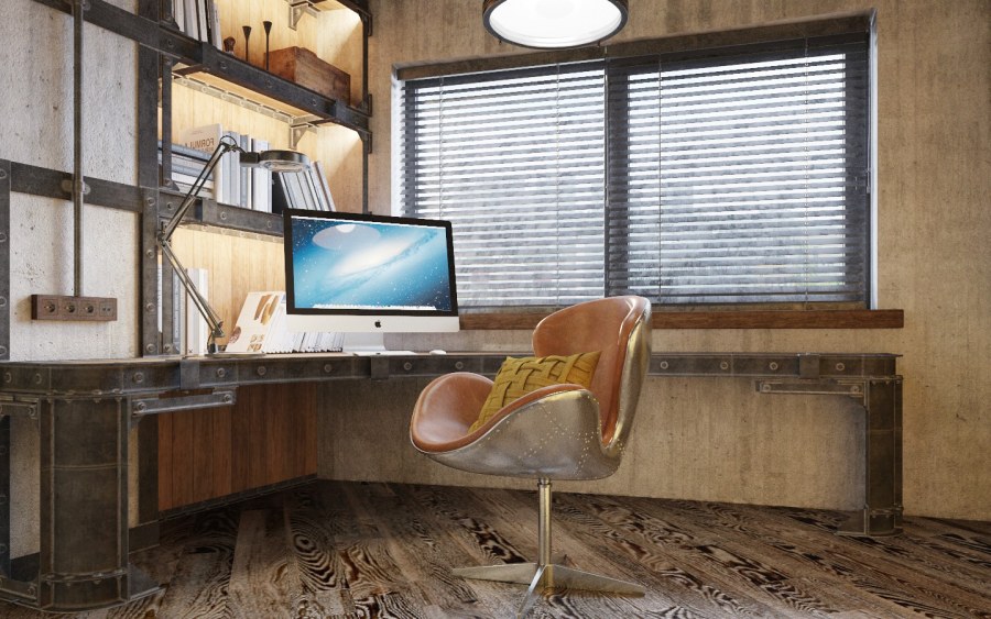 Брутальная студия в стиле лофт