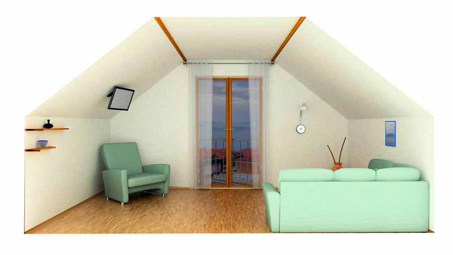 Комната на мансарде