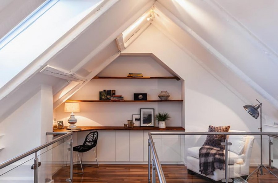 Интерьер мансарды