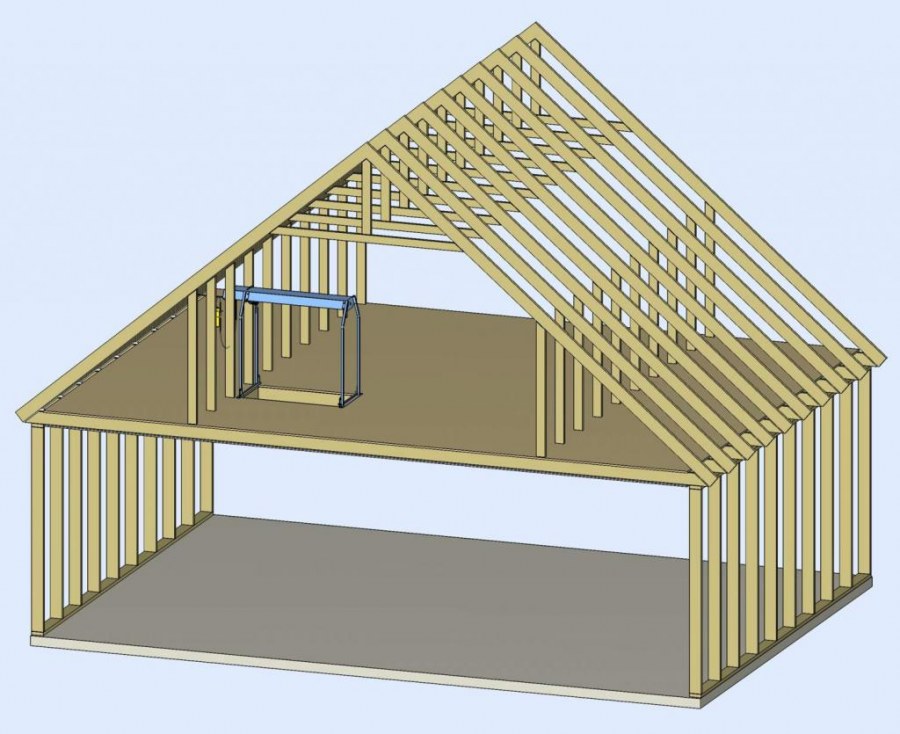 Комната на мансарде для подростка