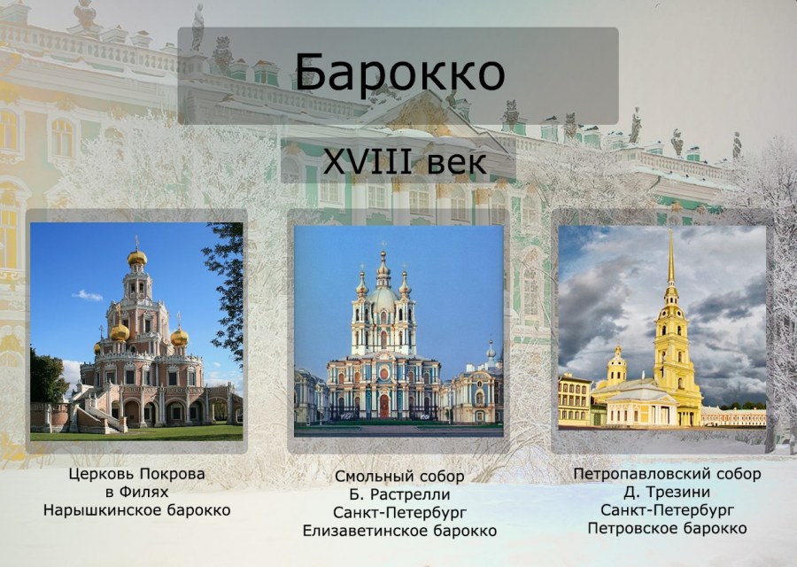 Архитектурные стили в истории России