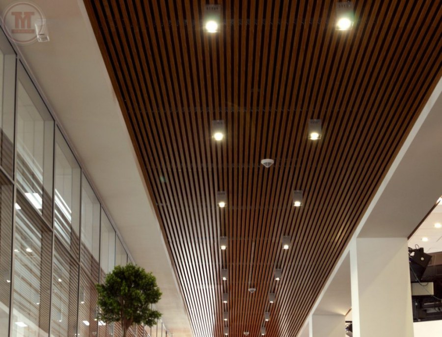 Реечный потолок под дерево Албес