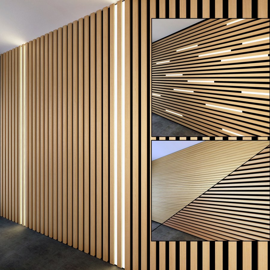 Кубообразный реечный фасад