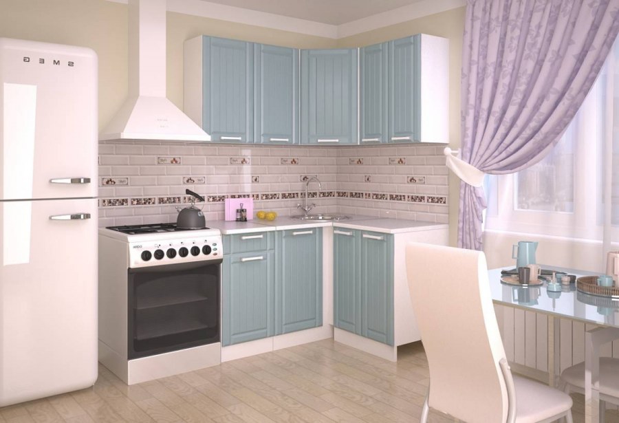 Кухонный гарнитур "Прованс" Роял Вуд голубой