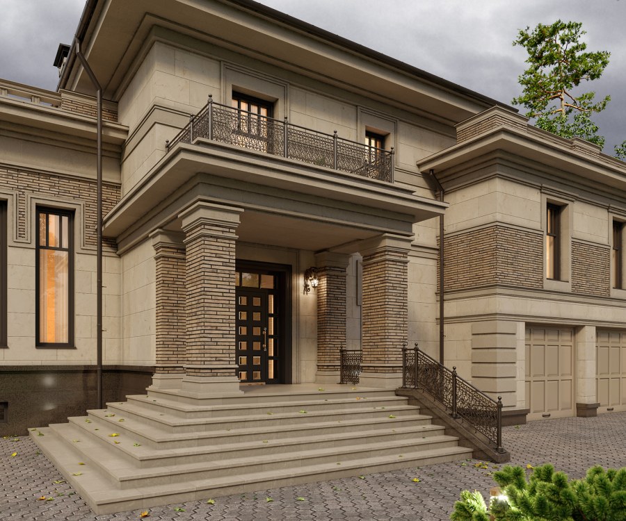 Проект особняка в классическом стиле