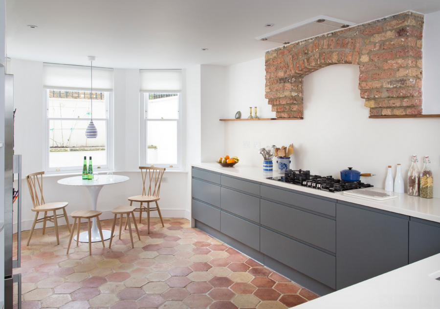 Клинкерная плитка на кухне