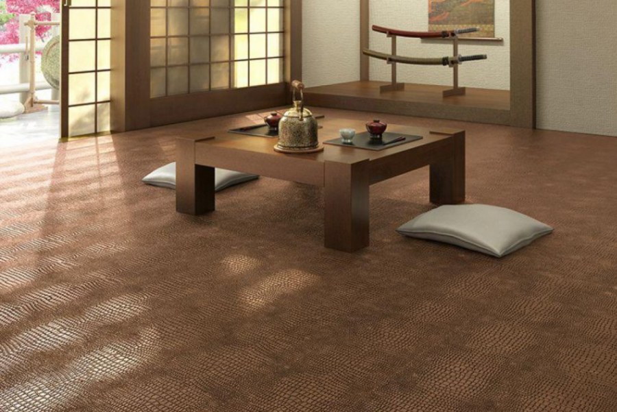 Кожаная плитка для пола