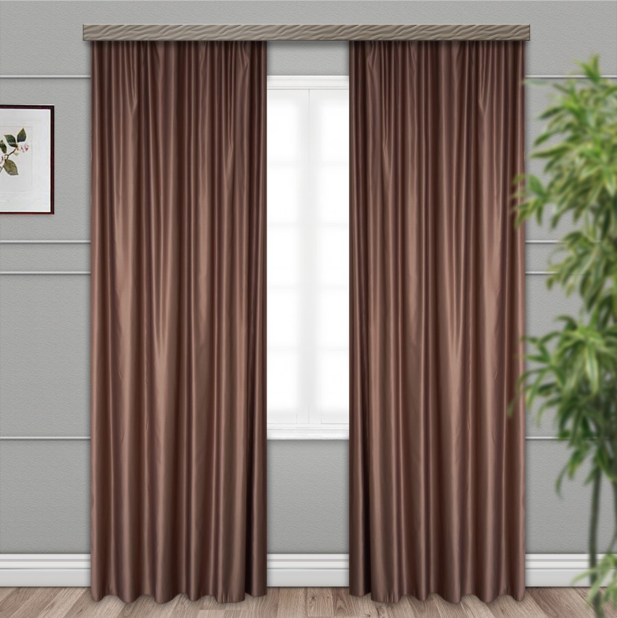 WITERRA шторы портьерные вельвет однотонный шоколад