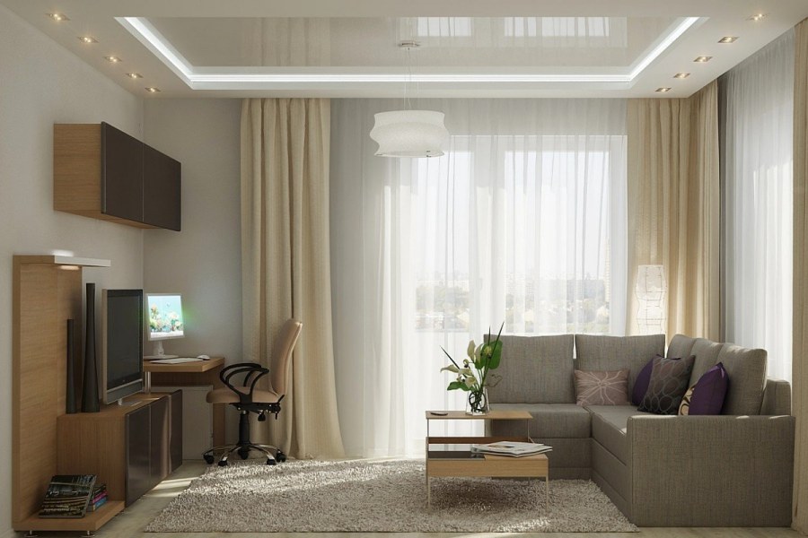 Расстановка мебели в квадратной гостиной