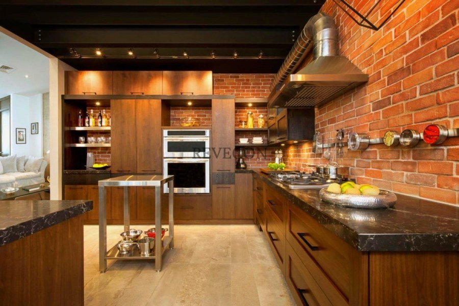 Кухня в стиле лофт 8 м2