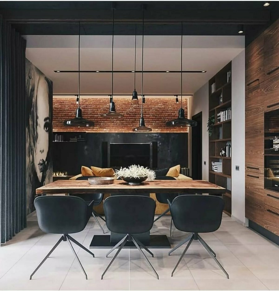 Кухня гостинная 20кв м лофт