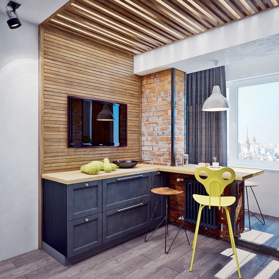 Кухня лофт 10 кв.м