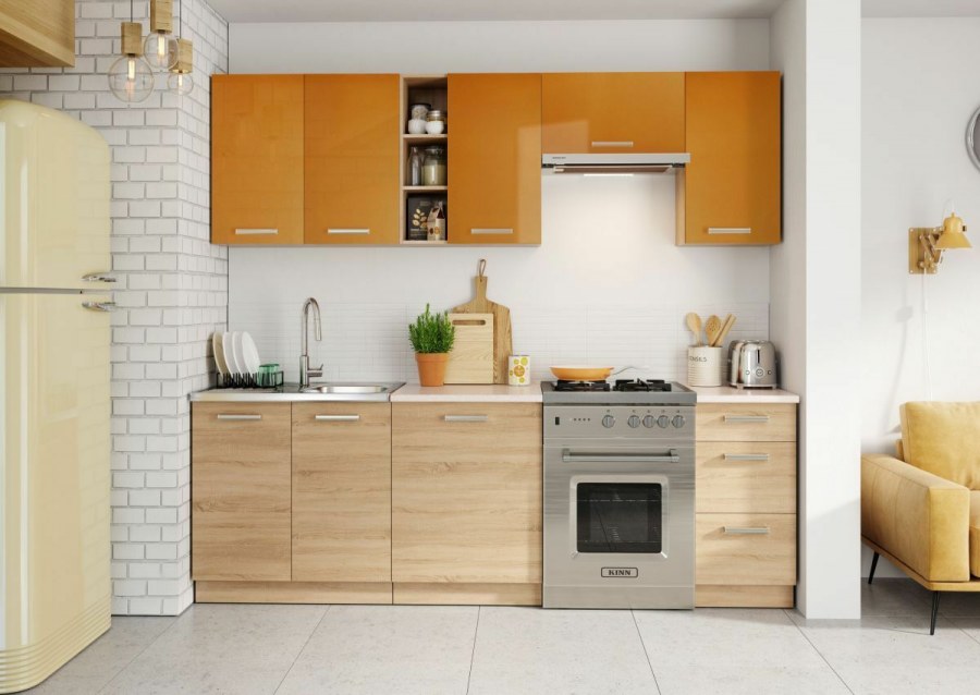 Кухня дуб сонома светлый