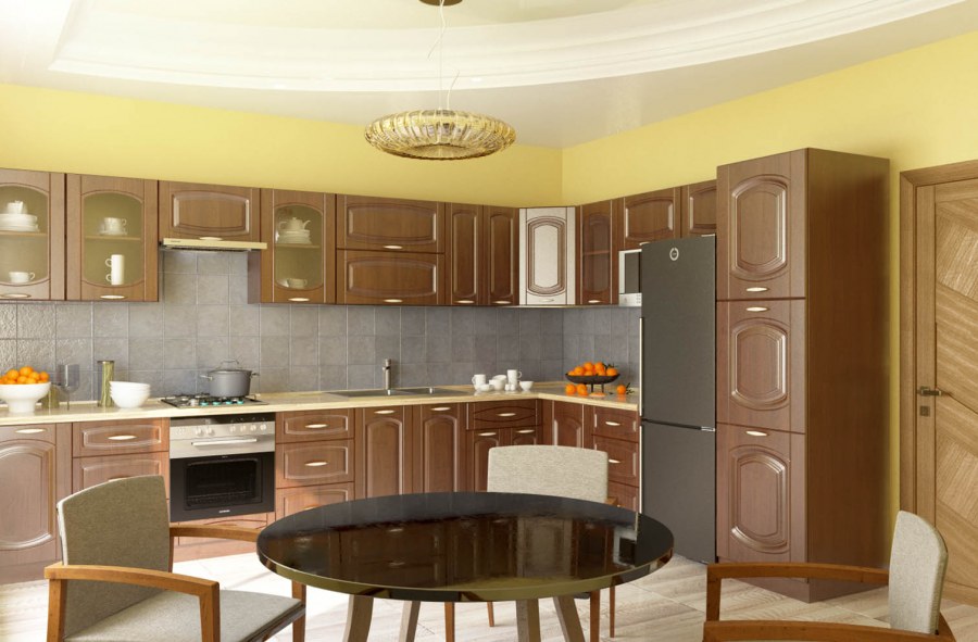 Кухня дуб золотистый
